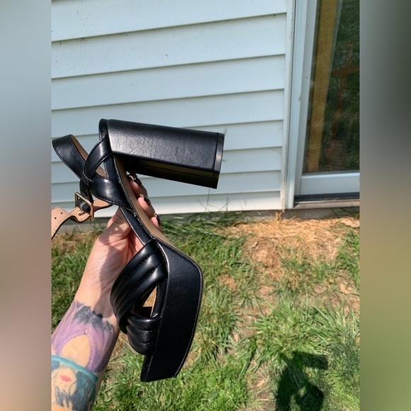 Limelight Alani - Women's Chunky Square Toe Platform High Heels ankle strap 8.5 - Picture 7 of 13